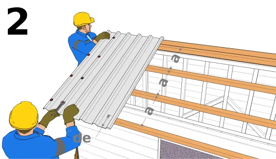 Verlegen der ersten Platte