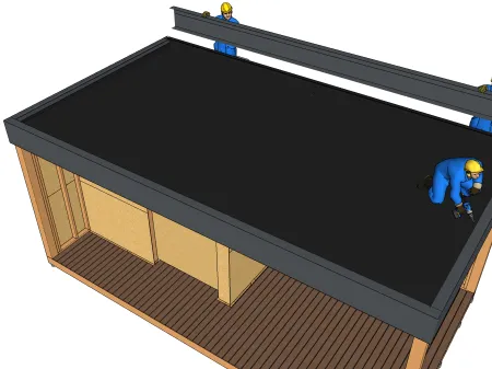 Montage der Metallrandstreifen