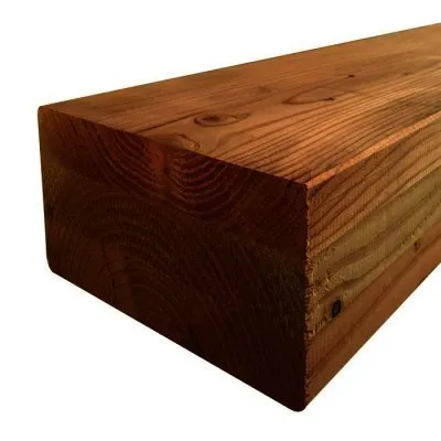 Pfosten aus laminiertem Douglasienholz, 120 x 240 mm, braun, autoklavierbar