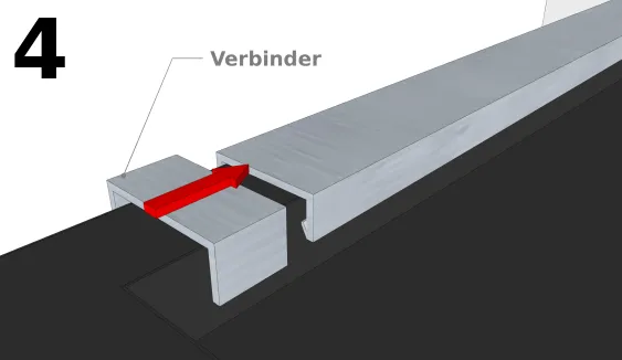 Anbringen des Verbinders