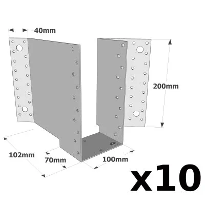45°-Balkenschuh - Réf. S45D500/100/2_10