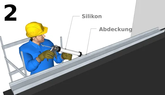 Anbringen des Silikons