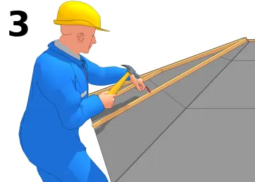 Verlegen der Konterlatten 