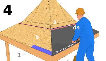 Dämmpapier ausbreiten