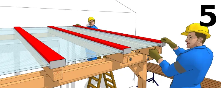 Anbringen der Hauben