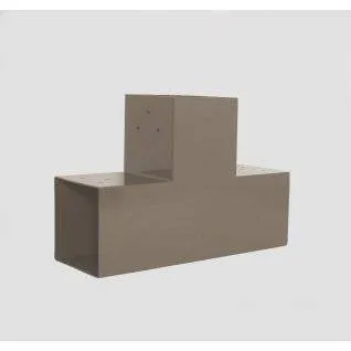 SUNDIY Verbinder grau taupe RAL 7006 - 90 mm, 3 Richtungen, T-Form