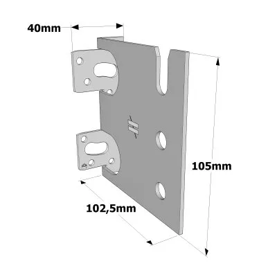 T-Balkenträger - A4-Edelstahl - Réf. CBH105/2.5S