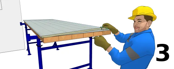 Anbringen der Klebebänder