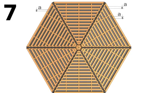 Verlegen der restlichen Latten