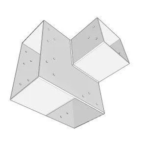 Perspektivische Darstellung des SUNDIY-Steckers weiß RAL 9010 – 240 mm 3-Wege-L – links