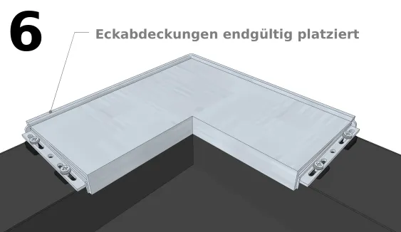 Das Endstück endgültig anbringen