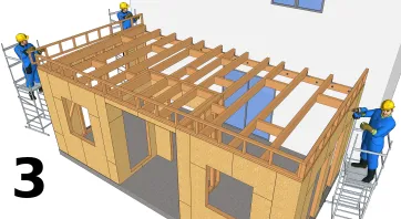 Anbringen der Attika-Strukturen 