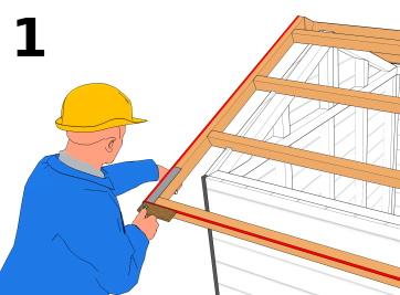 Überprüfung des Dachstuhls 