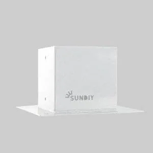 SUNDIY Pfostenträger weiß RAL 9010 – 90-mm-Serie