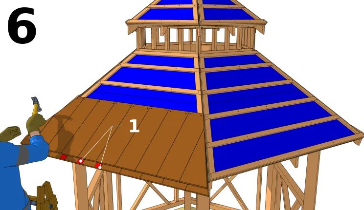 Anbringen der weiteren Reihen