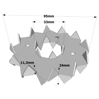 Die Einpressdübel Bulldogs - Réf. C1-95G-B