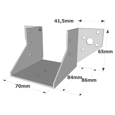 Balkenschuhe mit außenliegenden Schenkeln, SAE CLASSIC-Serie (Dicke 2 mm, Tiefe 84 mm) - Réf. SAE200/70/2