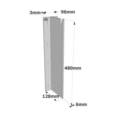 T-Balkenträger für HOLZ/BETON/STAHL - Réf. BTC480-B