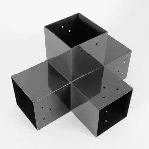 SUNDIY Anthrazit RAL 7016-Stecker – 90 mm 4-Wege-T-förmig