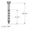 Stahl-Holz-Verbindungsschrauben, SSH12.0X100 - Réf. 75165