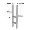 H-Pfostenträger für Garten - Réf. PP49012