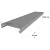 Flache Attikaabdeckung - Serie 200 - Aluminium 10/10 - Länge 2000 - Réf. CP10-200-2000