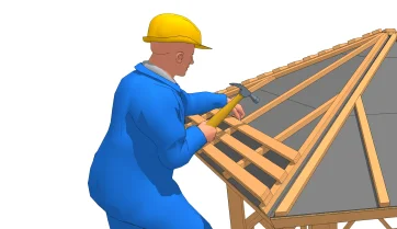 Verlegen der Dachlatten